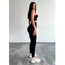 Придбати Легінси Чорні в Рубчик з Push-Up Ефектом FKS2352720