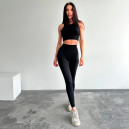 Легінси Чорні в Рубчик з Push-Up Ефектом 2352720