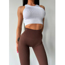 Легінси Коричневі в Рубчик з Push-Up Ефектом 2352722