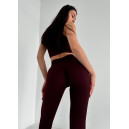 Придбати Легінси Темно Бордові в Рубчик з Push-Up Ефектом FKS2352729
