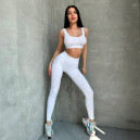 Легінси Білі в Рубчик з Push-Up Ефектом 2352733