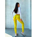 Спортивний одяг Легінси Жовті в Рубчик з Push-Up Ефектом
