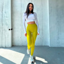 Оригінал Легінси Жовті в Рубчик з Push-Up Ефектом