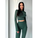 Придбати Легінси Темно Зелені в Рубчик FKS2352740