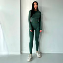 Легінси Темно Зелені в Рубчик 2352740