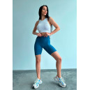 Шорти Велосипедки Кольору Морська Хвиля в Рубчик