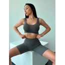 Оригінал Велосипедки Темно Сірі в Рубчик