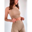 Шорти Велосипедки Бежеві в Рубчик