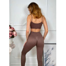 Спортивний одяг Топ Спортивний Коричневий