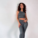 Оригінал Топ Спортивний Темно Сірий в Рубчик