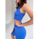 Спортивний одяг Топ Спортивний Синій в Рубчик