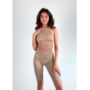 Спортивний одяг Топ Спортивний Бежевий в Рубчик