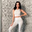 Придбати Топ Спортивний Білий в Рубчик FKS2352835