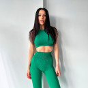 Оригінал Топ Спортивний Зелений в Рубчик