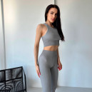 Топ Спортивний Сірий в Рубчик 2352845