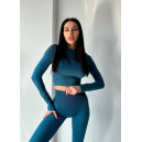 Придбати Кроп Топ з Довгим Рукавом Сапфіровий FKS2352881