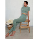 Придбати Кроп Топ Футболка Оливкова FKS2352888