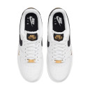 Оригинал Nike Air Force 1 Low 07 Essential White Black Gold Mini Swoosh