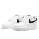 Кроссовки Nike Air Force 1 Low 07 Essential White Black Gold Mini Swoosh