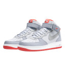Кроссовки Nike Air Force 1 Mid Pure Platinum Wolf Grey Bright Crimson