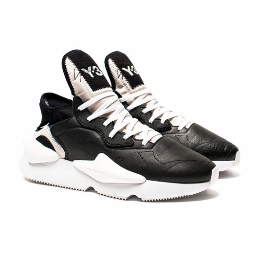 Adidas Y-3 Kaiwa Black White Black Heel F97415