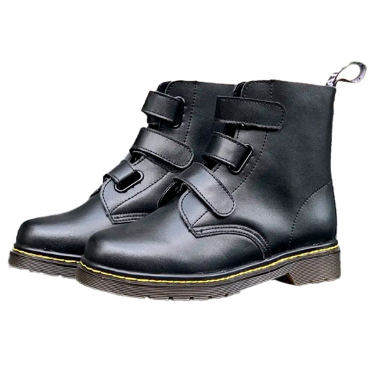 Dr. Martens 1460 Coralia Venice Mono Smooth Leather Lace Up Boots Black