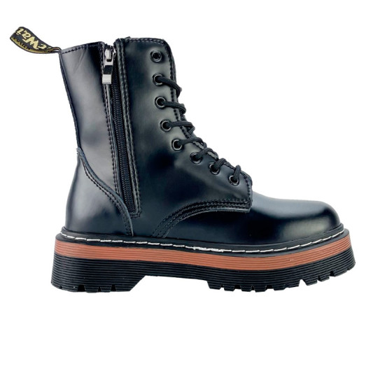 Dr. Martens Jadon Smooth Leather Boots Brown Black
