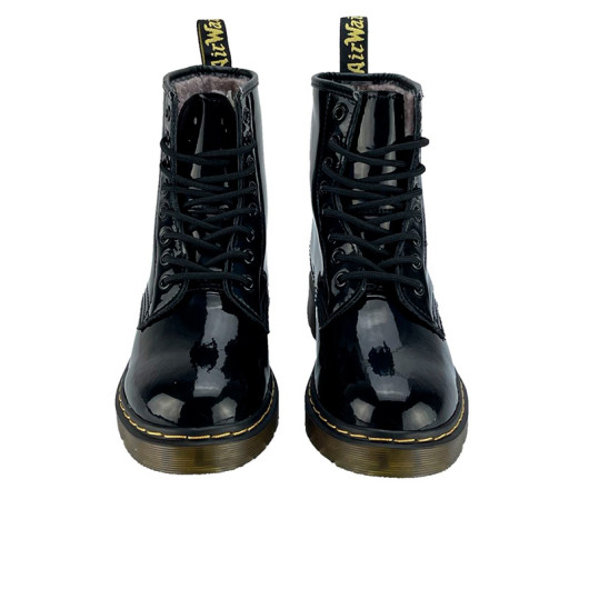 Dr. Martens Jadon Leather Polished Boots Black С МЕХОМ