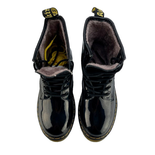 Dr. Martens Jadon Leather Polished Boots Black С МЕХОМ