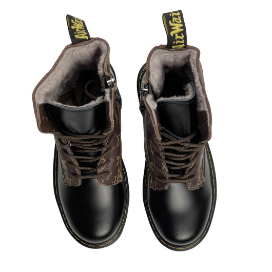 Dr. Martens Jadon Smooth Leather Platform Boots З ХУТРОМ