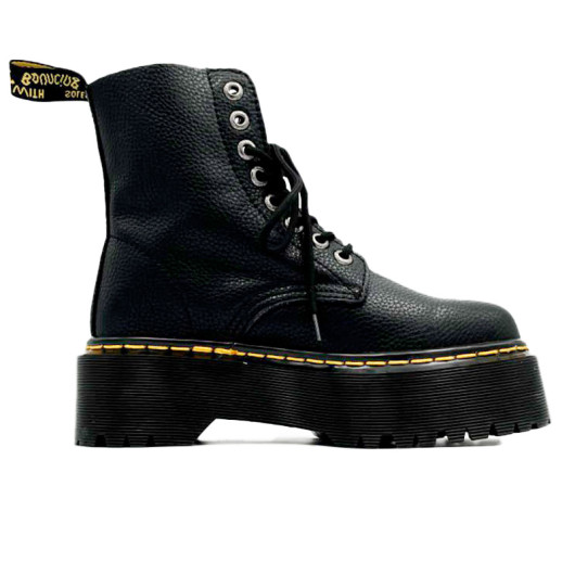 Dr. Martens Jadon Smooth Leather Platform Boots Black С ФЛИСОМ