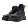 Dr. Martens Jadon Smooth Leather Platform Boots Triple Black Termo Zip С ФЛИСОМ