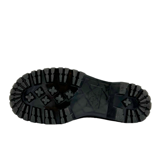 Dr. Martens Jadon Smooth Leather Platform Boots Triple Black Termo Zip С ФЛИСОМ