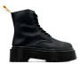 Dr. Martens Jadon Smooth Leather Platform Boots Triple Black Zip С МЕХОМ