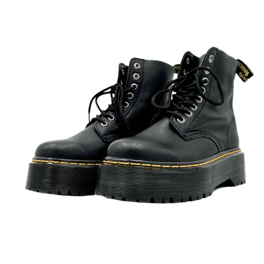 Dr. Martens Jadon Smooth Leather Boots Black Winter С МЕХОМ
